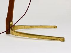  J T Kalmar Kalmar Lighting J T Kalmar 2x Dornstab Adjustable Floor Lamp Brass Walnut Austria 1950s - 4057640
