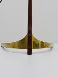  J T Kalmar Kalmar Lighting J T Kalmar 2x Dornstab Adjustable Floor Lamp Brass Walnut Austria 1950s - 4066603