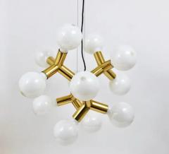  J T Kalmar Kalmar Lighting J T Kalmar Atomic Sputnik Chandelier Space Age Ceiling Lamp Brass 1960s - 4058133