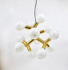 J T Kalmar Kalmar Lighting J T Kalmar Atomic Sputnik Chandelier Space Age Ceiling Lamp Brass 1960s - 4058135