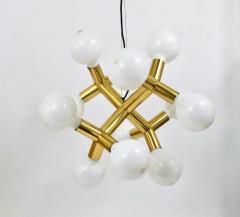  J T Kalmar Kalmar Lighting J T Kalmar Atomic Sputnik Chandelier Space Age Ceiling Lamp Brass 1960s - 4058139