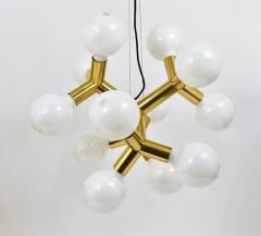  J T Kalmar Kalmar Lighting J T Kalmar Atomic Sputnik Chandelier Space Age Ceiling Lamp Brass 1960s - 4058175