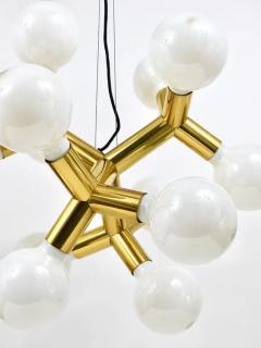  J T Kalmar Kalmar Lighting J T Kalmar Atomic Sputnik Chandelier Space Age Ceiling Lamp Brass 1960s - 4058181