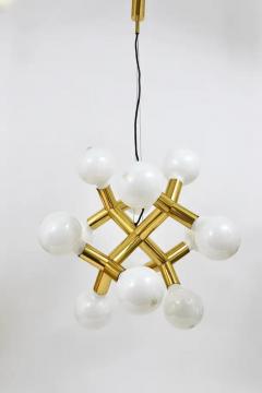  J T Kalmar Kalmar Lighting J T Kalmar Atomic Sputnik Chandelier Space Age Ceiling Lamp Brass 1960s - 4058189