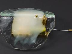  J T Kalmar Kalmar Lighting J T Kalmar Brass Murano Glass Petal Sconce Wall Light Vienna 1970s - 4105931