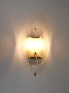 J T Kalmar Kalmar Lighting J T Kalmar Brass Murano Glass Petal Sconce Wall Light Vienna 1970s - 4105939