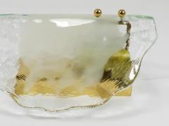  J T Kalmar Kalmar Lighting J T Kalmar Brass Murano Glass Petal Sconce Wall Light Vienna 1970s - 4105951