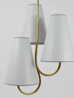  J T Kalmar Kalmar Lighting J T Kalmar Exquisite Curved Mid Century Brass Chandelier Vienna 1940s - 4068315