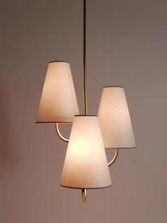  J T Kalmar Kalmar Lighting J T Kalmar Exquisite Curved Mid Century Brass Chandelier Vienna 1940s - 4068415