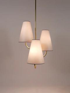  J T Kalmar Kalmar Lighting J T Kalmar Exquisite Curved Mid Century Brass Chandelier Vienna 1940s - 4068419