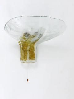  J T Kalmar Kalmar Lighting J T Kalmar Huge Brass Melting Glass Petal Sconce Mid Century Austria 1970s - 4047382