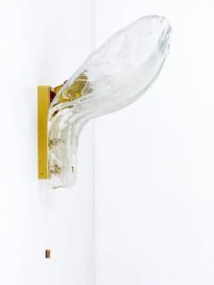  J T Kalmar Kalmar Lighting J T Kalmar Huge Brass Melting Glass Petal Sconce Mid Century Austria 1970s - 4047385