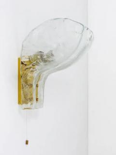  J T Kalmar Kalmar Lighting J T Kalmar Huge Brass Melting Glass Petal Sconce Mid Century Austria 1970s - 4047388