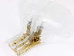  J T Kalmar Kalmar Lighting J T Kalmar Huge Brass Melting Glass Petal Sconce Mid Century Austria 1970s - 4047433