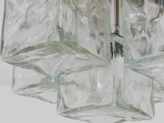  J T Kalmar Kalmar Lighting J T Kalmar Ice Cube Glass Flush Mount Chandelier or Sconce Austria 1960s - 4047407