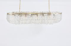  J T Kalmar Kalmar Lighting J T Kalmar Josef Frank 58 Zeppelin Crystal and Brass Chandelier Vienna 1950s - 4788511