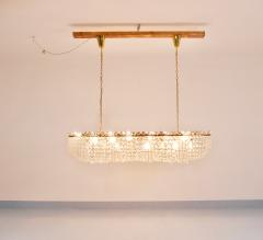  J T Kalmar Kalmar Lighting J T Kalmar Josef Frank 58 Zeppelin Crystal and Brass Chandelier Vienna 1950s - 4788513