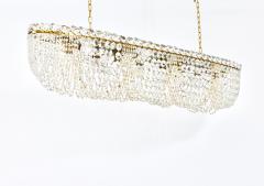  J T Kalmar Kalmar Lighting J T Kalmar Josef Frank 58 Zeppelin Crystal and Brass Chandelier Vienna 1950s - 4788514