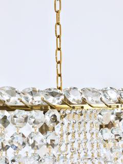  J T Kalmar Kalmar Lighting J T Kalmar Josef Frank 58 Zeppelin Crystal and Brass Chandelier Vienna 1950s - 4788519