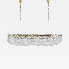  J T Kalmar Kalmar Lighting J T Kalmar Josef Frank 58 Zeppelin Crystal and Brass Chandelier Vienna 1950s - 4789631