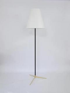  J T Kalmar Kalmar Lighting J T Kalmar Micheline Mid Century Floor Lamp Brass Tripod Base Austria 1950s - 4070219
