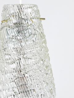  J T Kalmar Kalmar Lighting J T Kalmar Mid Century Textured Glass Brass Pendant Lamp Austria 1950s - 4645224