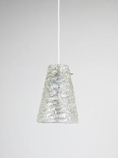  J T Kalmar Kalmar Lighting J T Kalmar Mid Century Textured Glass Brass Pendant Lamp Austria 1950s - 4645243
