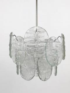  J T Kalmar Kalmar Lighting J T Kalmar Vienna Ice Glass Disc Mid Century Chandelier Austria 1960s - 4042092