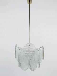  J T Kalmar Kalmar Lighting J T Kalmar Vienna Ice Glass Disc Mid Century Chandelier Austria 1960s - 4042106