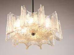  J T Kalmar Kalmar Lighting J T Kalmar Vienna Ice Glass Star Chandelier Austria 1960s - 4506088