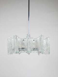  J T Kalmar Kalmar Lighting J T Kalmar Vienna Ice Glass Star Chandelier Austria 1960s - 4506134