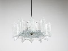  J T Kalmar Kalmar Lighting J T Kalmar Vienna Ice Glass Star Chandelier Austria 1960s - 4593342