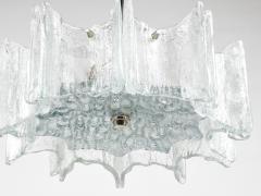  J T Kalmar Kalmar Lighting J T Kalmar Vienna Ice Glass Star Chandelier Austria 1960s - 4593350