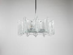  J T Kalmar Kalmar Lighting J T Kalmar Vienna Ice Glass Star Chandelier Austria 1960s - 4593358