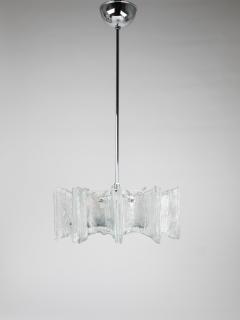  J T Kalmar Kalmar Lighting J T Kalmar Vienna Ice Glass Star Chandelier Austria 1960s - 4593361