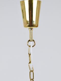  J T Kalmar Kalmar Lighting J T Kalmar Vienna Midcentury Textured Glass Tube Brass Pendant Lamp Austria - 4722559