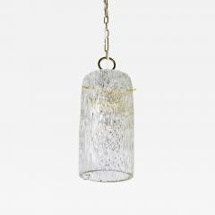  J T Kalmar Kalmar Lighting J T Kalmar Vienna Midcentury Textured Glass Tube Brass Pendant Lamp Austria - 4727720