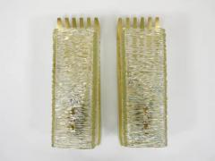  J T Kalmar Kalmar Lighting J T Kalmar Vienna Pair of Unusual Brass Glass Sconces Austria 1950s - 4042231