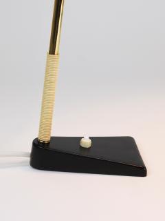 J T Kalmar Kalmar Lighting J T Kalmar Yellow Table Desk Side Lamp Brass Iron Vienna Austria 1950s - 4306589