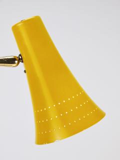  J T Kalmar Kalmar Lighting J T Kalmar Yellow Table Desk Side Lamp Brass Iron Vienna Austria 1950s - 4306590