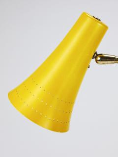 J T Kalmar Kalmar Lighting J T Kalmar Yellow Table Desk Side Lamp Brass Iron Vienna Austria 1950s - 4306593
