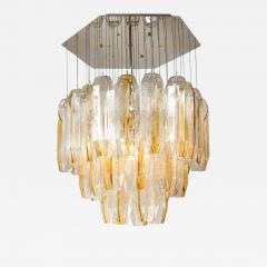  J T Kalmar Kalmar Lighting Kalmar Franken Clear and Amber Shaped Glass Chandelier - 3241553