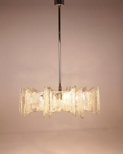  J T Kalmar Kalmar Lighting Kalmar Frosted Glass Midcentury Star Chandelier Austria 1960s - 4313232