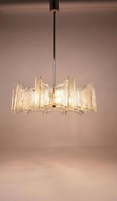  J T Kalmar Kalmar Lighting Kalmar Frosted Glass Midcentury Star Chandelier Austria 1960s - 4313235