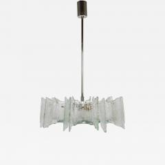  J T Kalmar Kalmar Lighting Kalmar Frosted Glass Midcentury Star Chandelier Austria 1960s - 4319727