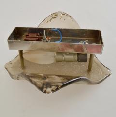  J T Kalmar Kalmar Lighting Kalmar Hand Blown Smoke Grey Glass Wall Sconesby Franken 1970s - 3283308