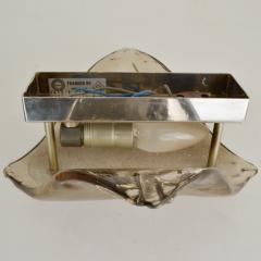  J T Kalmar Kalmar Lighting Kalmar Hand Blown Smoke Grey Glass Wall Sconesby Franken 1970s - 3283331