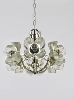  J T Kalmar Kalmar Lighting Kalmar Style Crystal Glass Flower Pendant Chandelier by Sische Germany 1970s - 4066607