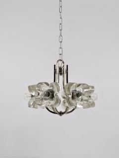  J T Kalmar Kalmar Lighting Kalmar Style Crystal Glass Flower Pendant Chandelier by Sische Germany 1970s - 4066668