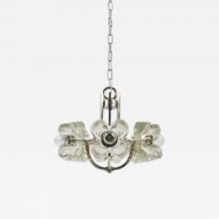  J T Kalmar Kalmar Lighting Kalmar Style Crystal Glass Flower Pendant Chandelier by Sische Germany 1970s - 4069503